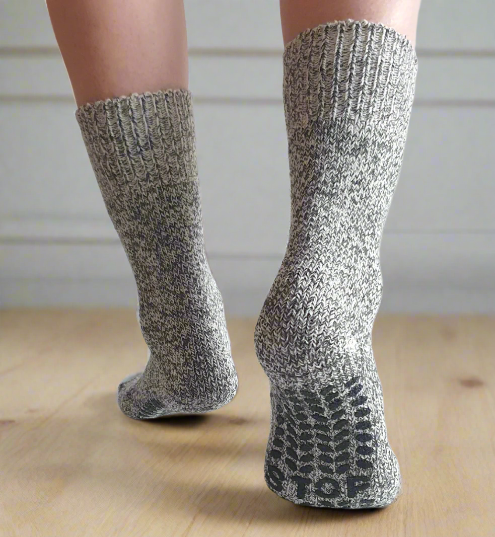 Kosesokker i ullmiks og med anti-skli