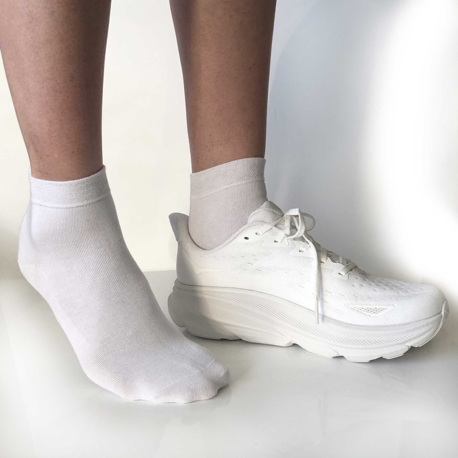 Høye ankelsokker i bambus