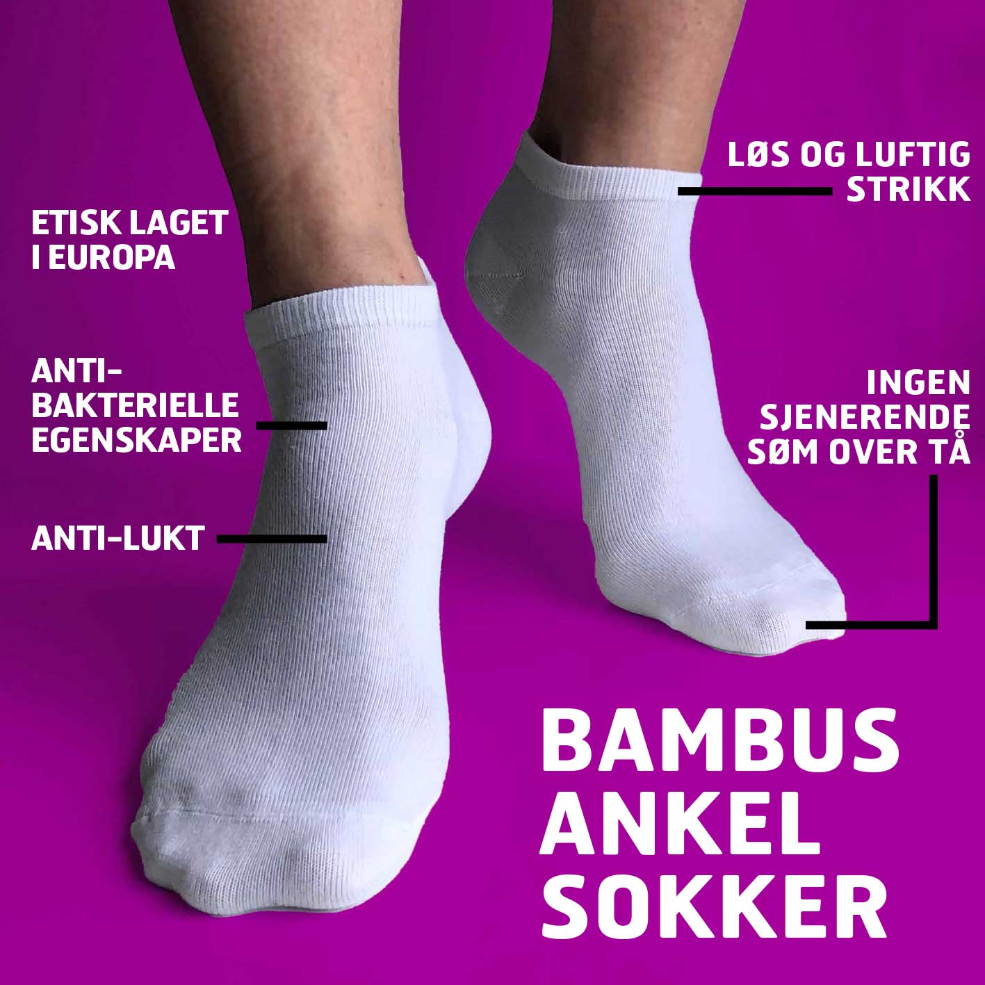 bambus sokker herre