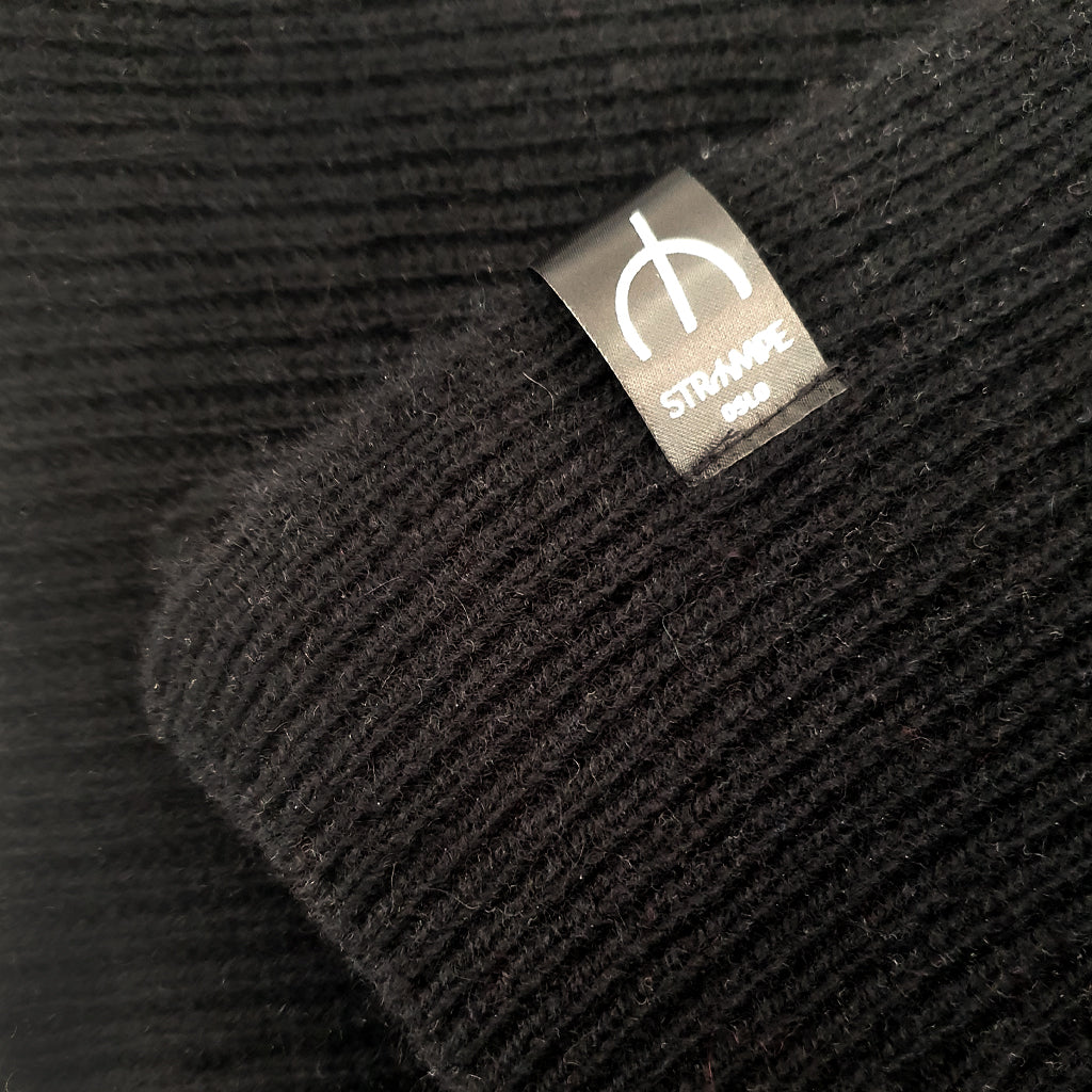 Sort ullskjerf i 100% kashmir/ull