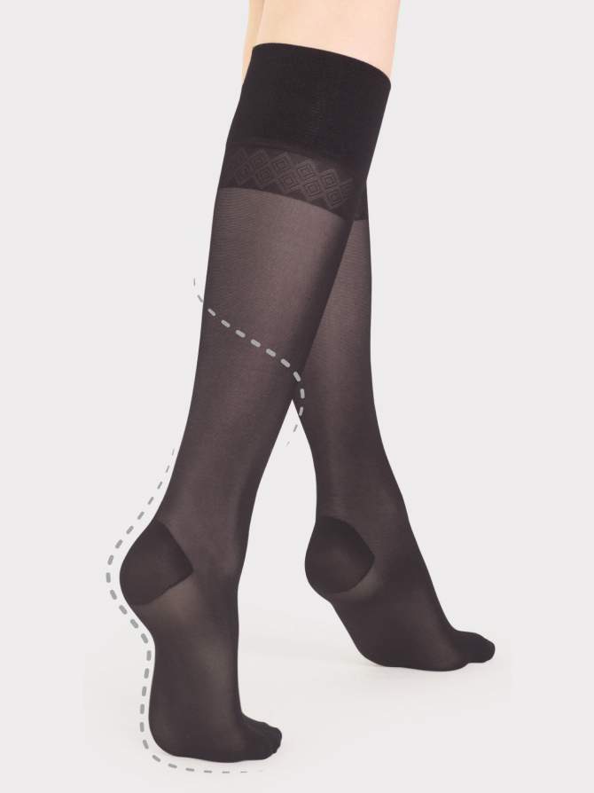 Fiore - TRAVEL FIRM 40 denier FLYSTRØMPER/støttestrømper Knestrømper
