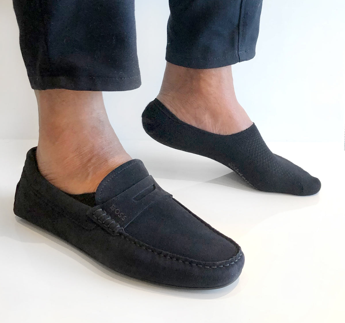 Pack of step bamboo invisible socks • silicone in the heel