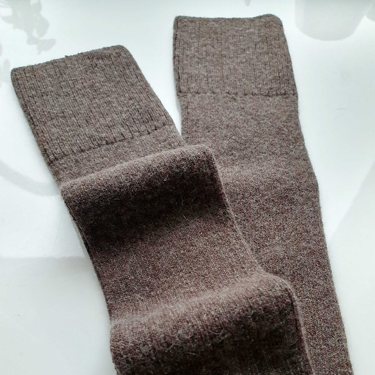 Ull/cashmere mix knestrømper til dame