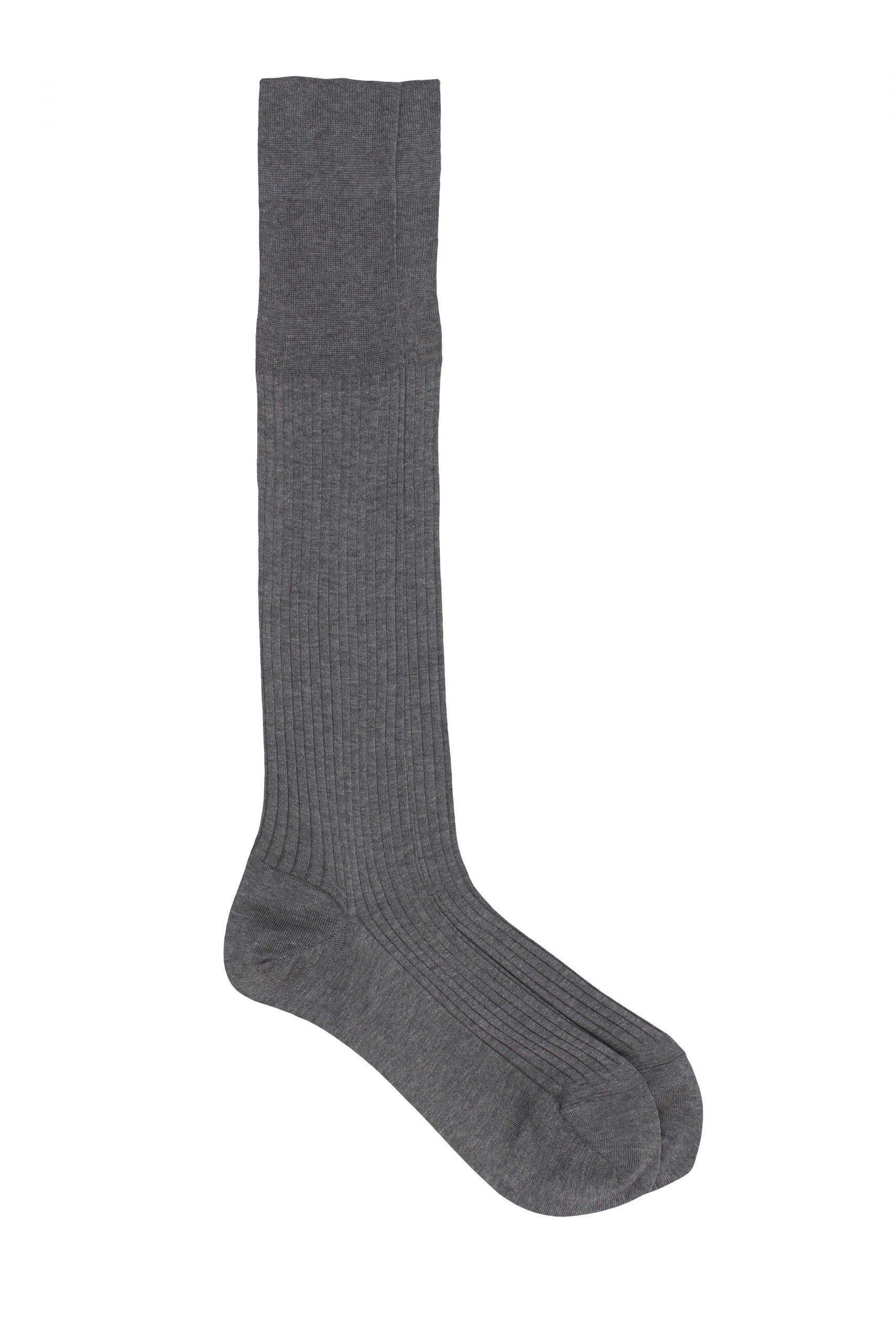 Men's knee socks in 100% mercerized cotton