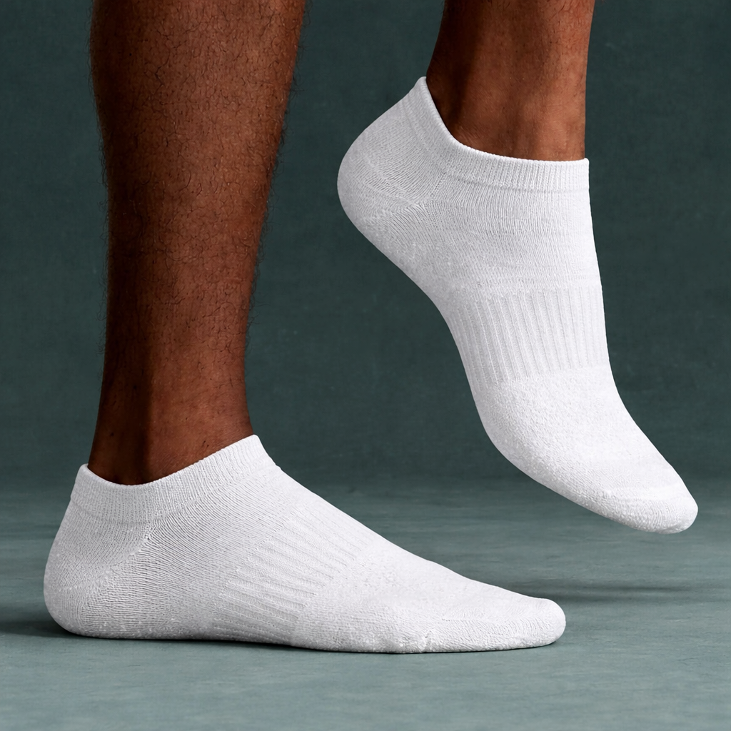90% bomull ankelsokker med frottésåle