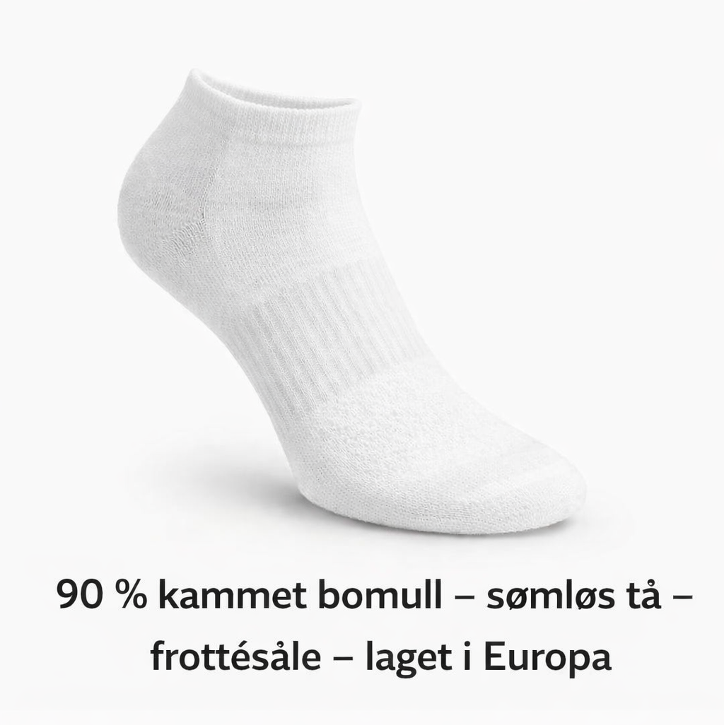 Ankelsokker i 90 % kammet bomull 