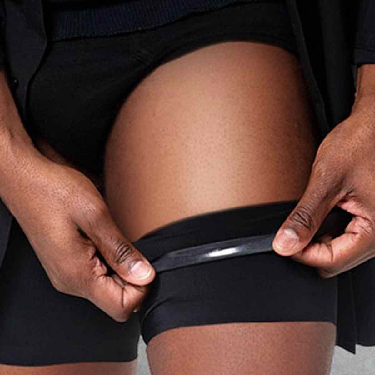 Bandelettes Unisex black smooth thigh band against chafing thighs