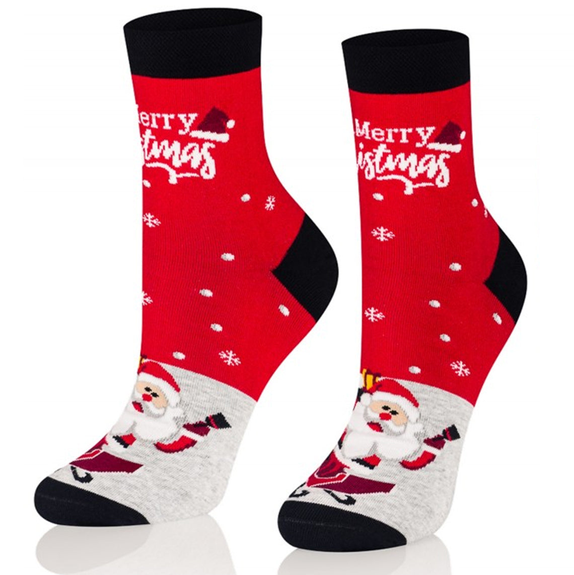 Julesokker med julenissen i kjelke