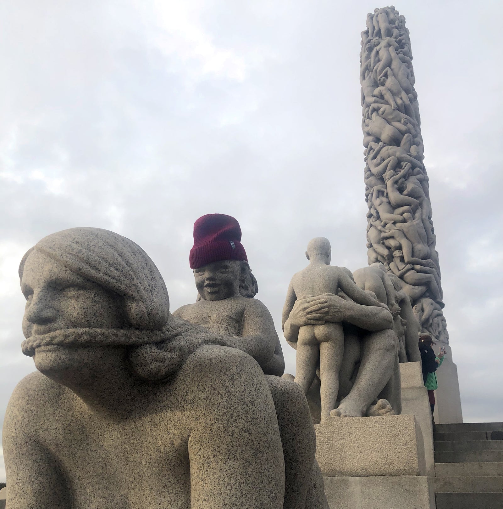 Blå ullue i 100% kashmir/ull