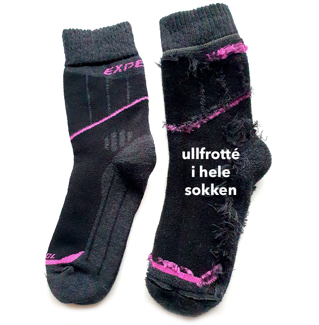 Ullfrotte sokker tursokker 