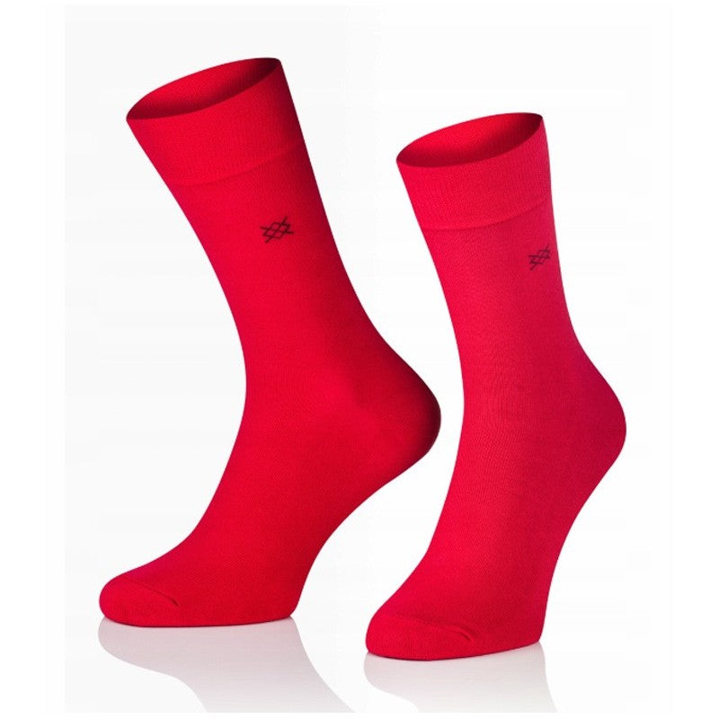 Red cotton dress socks