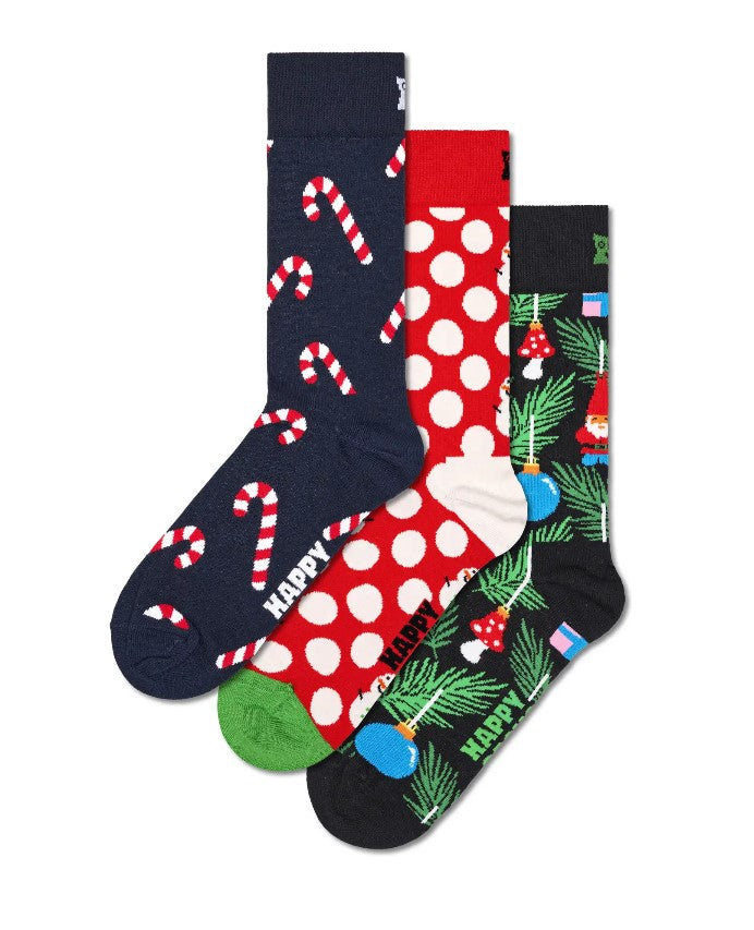 HAPPY SOCKS 3-PACK X-MAS STOCKING GIFT SET