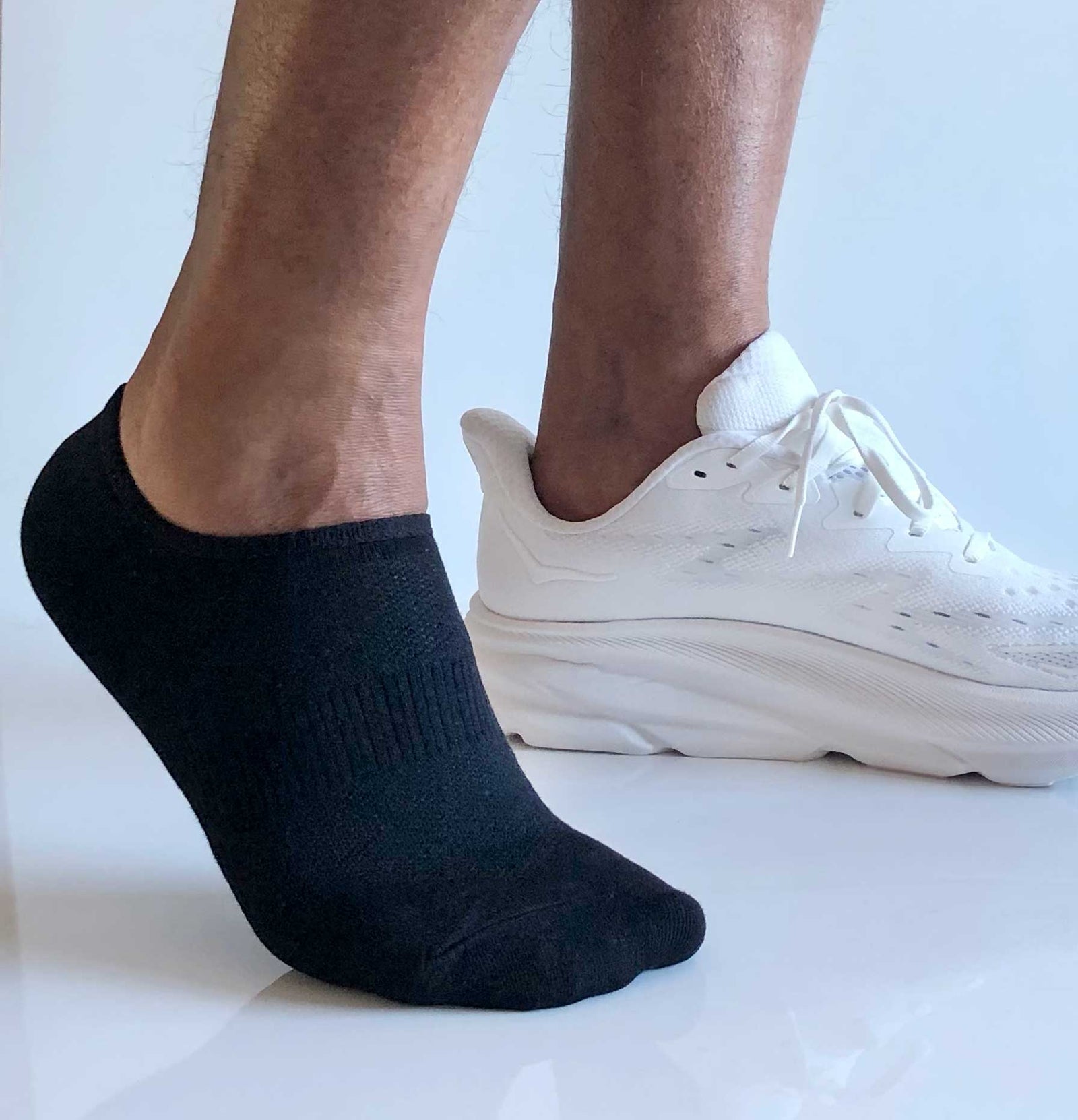  usynlige bambussokker - silikon i hælen