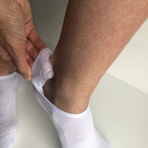 Usynlige bambussokker - no show sokker med silikon i hælen