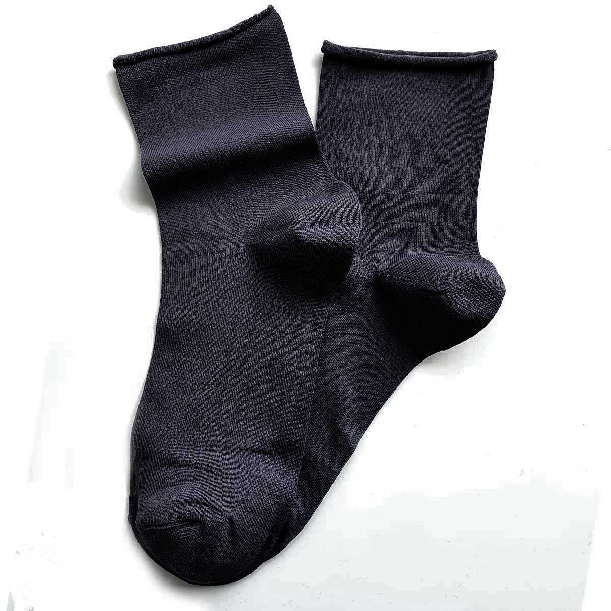 Soft 82% cotton socks with a rolled hem - socks that don't tighten