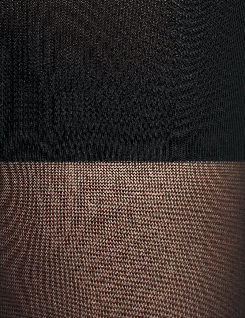 Wolford Tummy 66 Control Top Tights + black