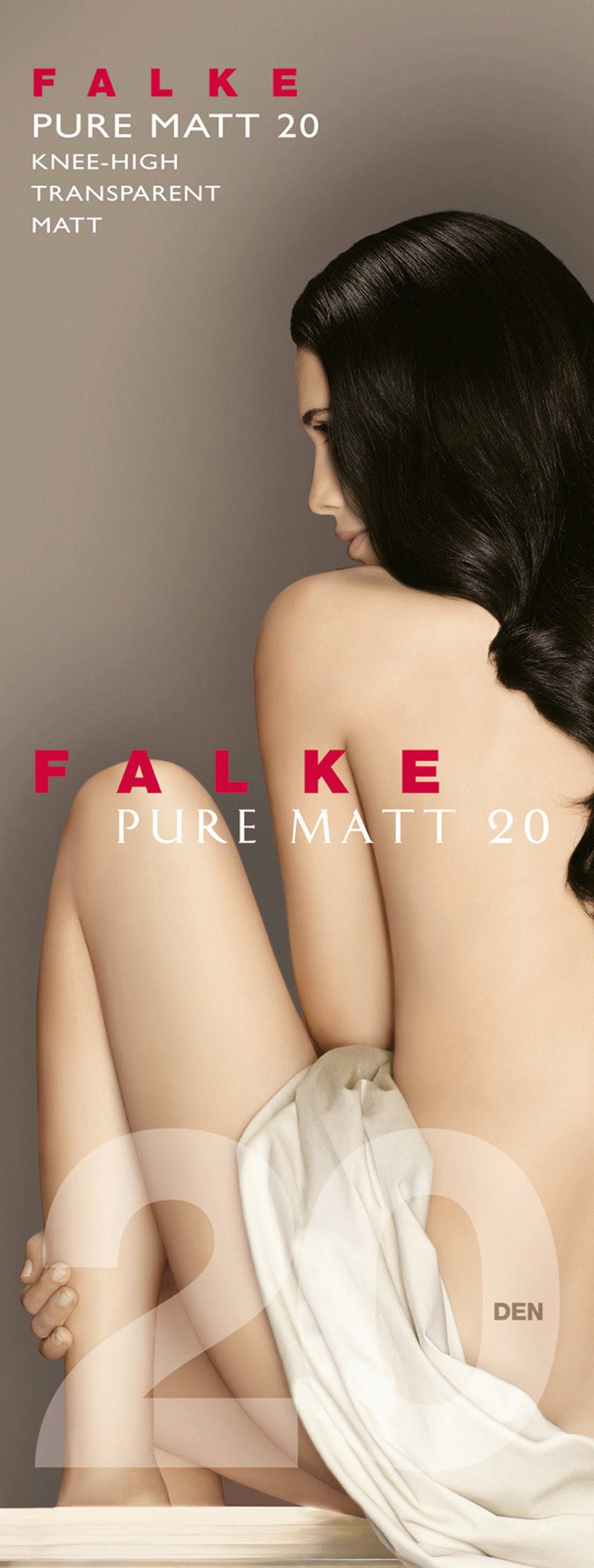 Falke Pure Matt 20 den Knee-high Socks Black