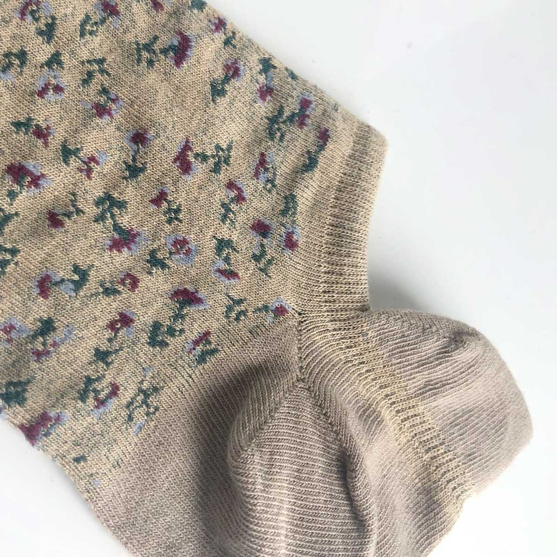 Bærekraftig økologisk bomull sokker  blomster dame