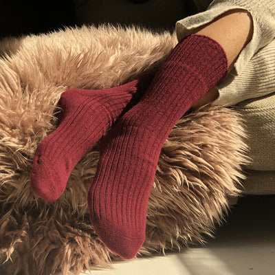 Dame ullsokker med cashmere – sokker som ikke strammer