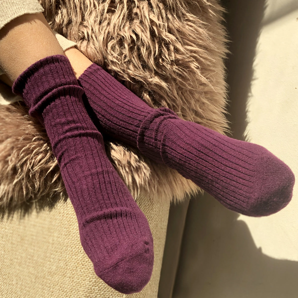 Women's wool socks with cashmere - socks that do not tighten