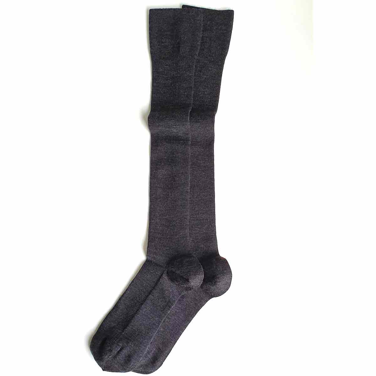 Sorte ull knestrømper til dame