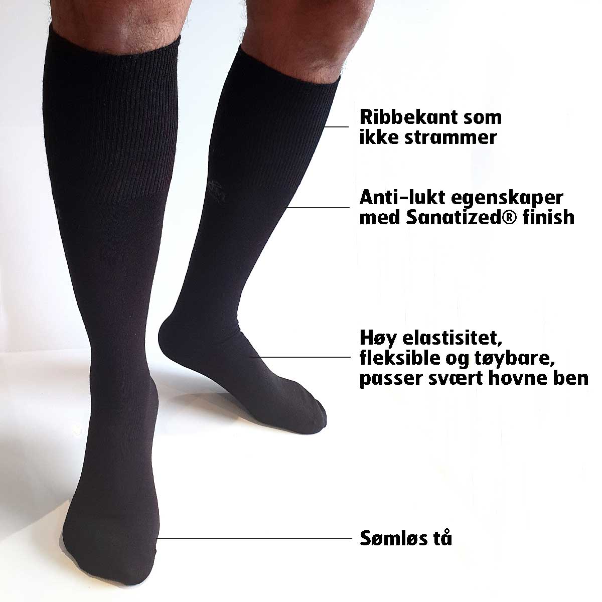 Knee socks in merino wool - socks that do not tighten