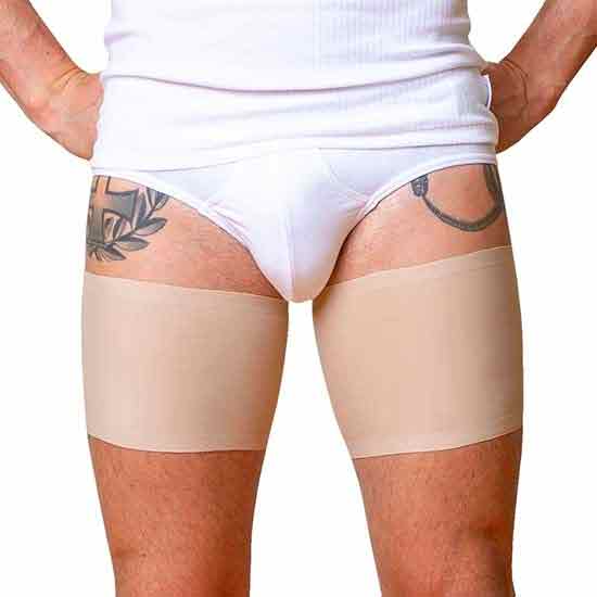 Bandelettes Unisex beige smooth thigh band against chafing thighs