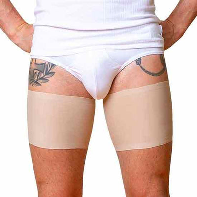 Bandelettes Unisex beige glatt lårbånd mot gnissende lår