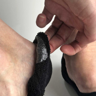 Invisible non-slip frotté no show bomullssokker