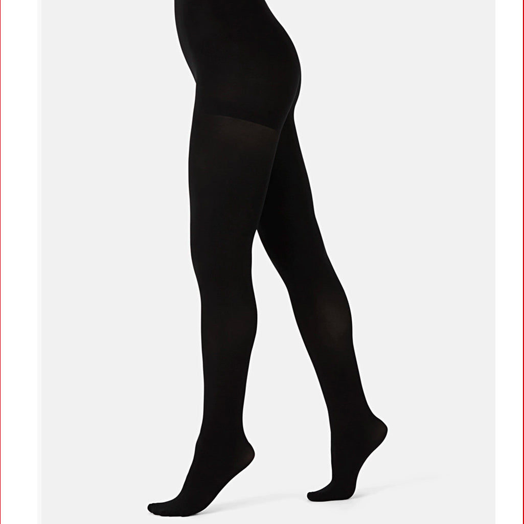 Sort, matt og tett strømpebukse som brukes både til hverdag og til mange typer bunad.