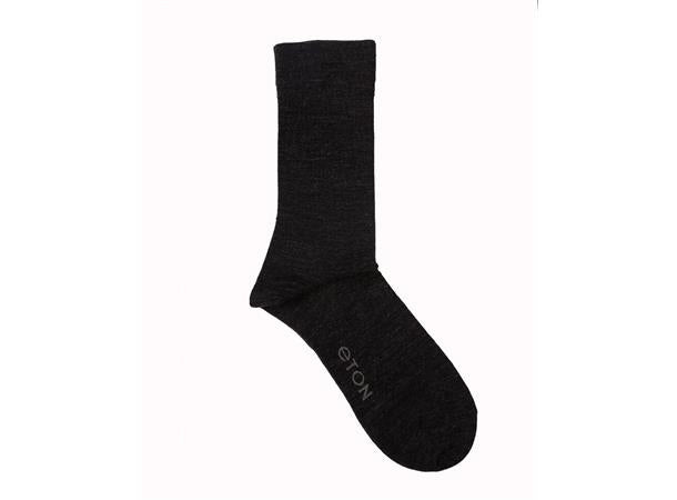 ETON NO-ELASTIC black wool socks men (One size 41-45)