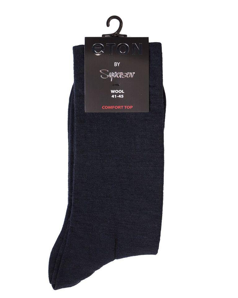 ETON NO-ELASTIC black wool socks men (One size 41-45)