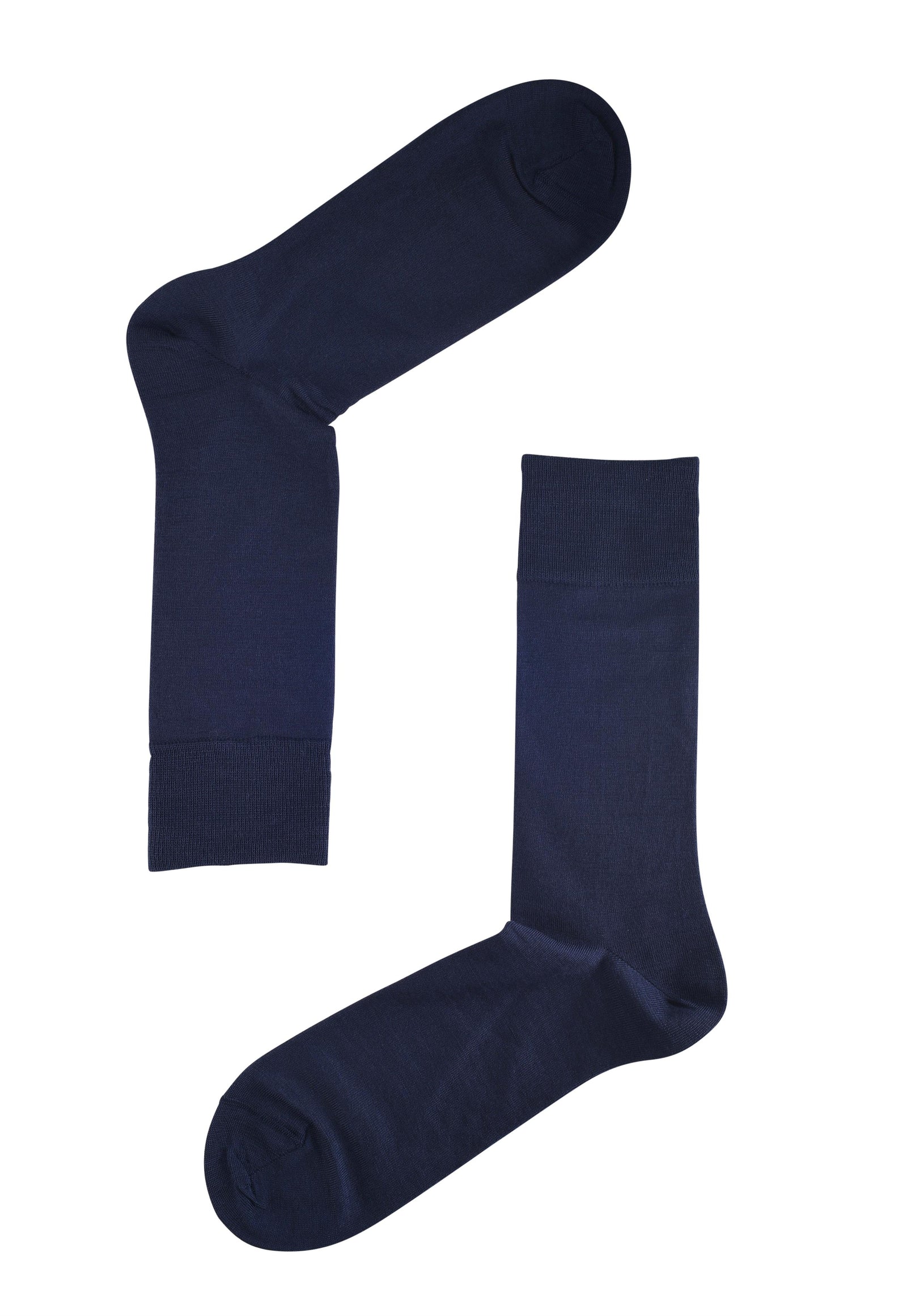 ETON thin navy blue men's socks 80% wool, size 41-45