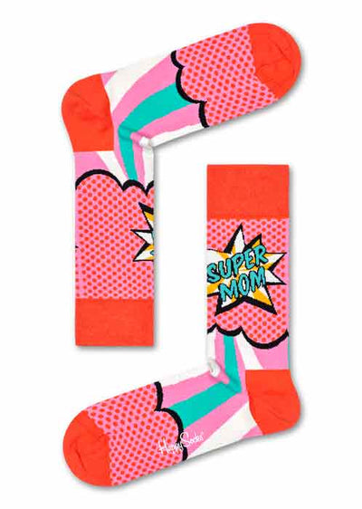 Happy Socks Super Mom sokker