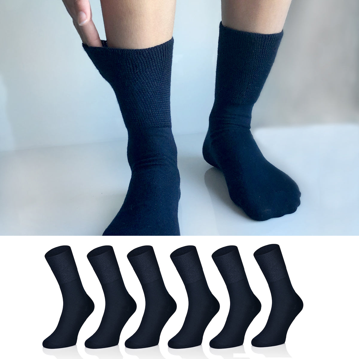 STRIKKLØS TOPP - bambussokker • som strammer ikke