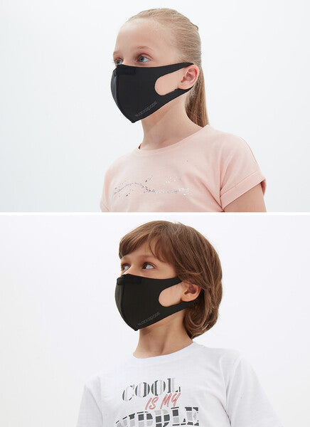 3D Spacer 3-layer black/blue/grey, cloth mask children (7-12 years)